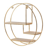 Mamoni 3 Piece Mango Wood Circle Accent Shelf