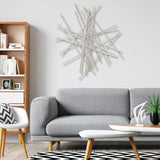 Rosand Abstract Bar and Panel Novelty Metal Wall Decor