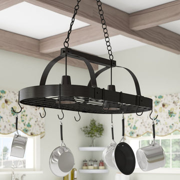Shaw 2 Light Kitchen Hanging Pot Rack