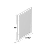 Tenmopa Industrial Beveled Metal Wall Accent Mirror