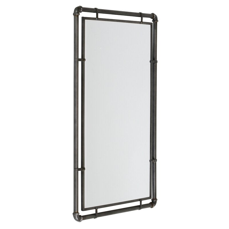 Tenmopa Industrial Beveled Metal Wall Accent Mirror