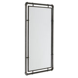 Tenmopa Industrial Beveled Metal Wall Accent Mirror