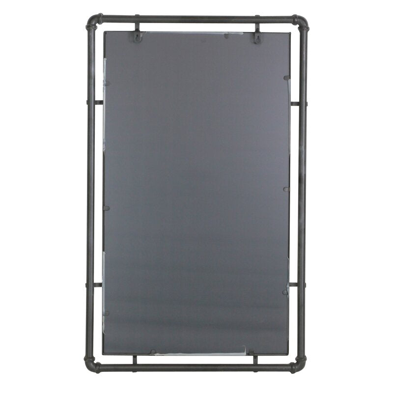 Tenmopa Industrial Beveled Metal Wall Accent Mirror