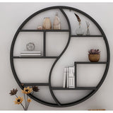 Guilary Industrial Hanging Circular Wall Shelf