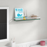 Nale Metal Tempered Glass Rectangle Wall Shelf