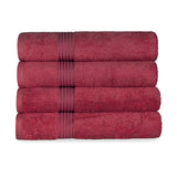 Anamarie Egyptian-Quality Cotton Same-Size Bath Towel Set (Set of 4)