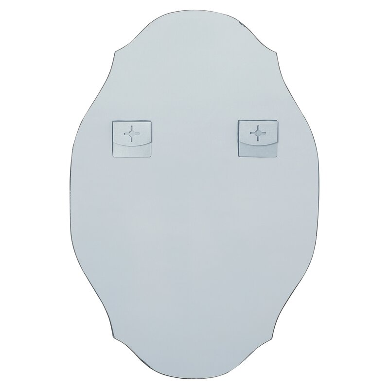 Catriny Oval Vertical Beveled Frameless Mirror