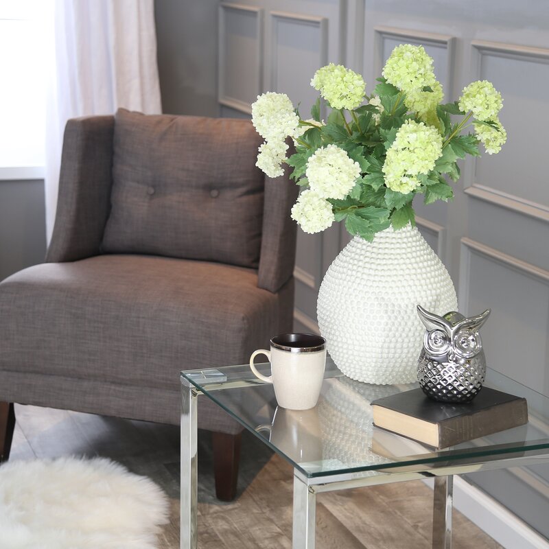 Basilica White Ceramic Table Flower Vase