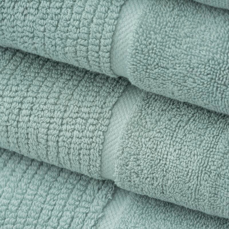 Luciana Luxury Textured 6 Piece Turkish Cotton Bath Towel Set