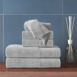 Luciana Luxury Textured 6 Piece Turkish Cotton Bath Towel Set