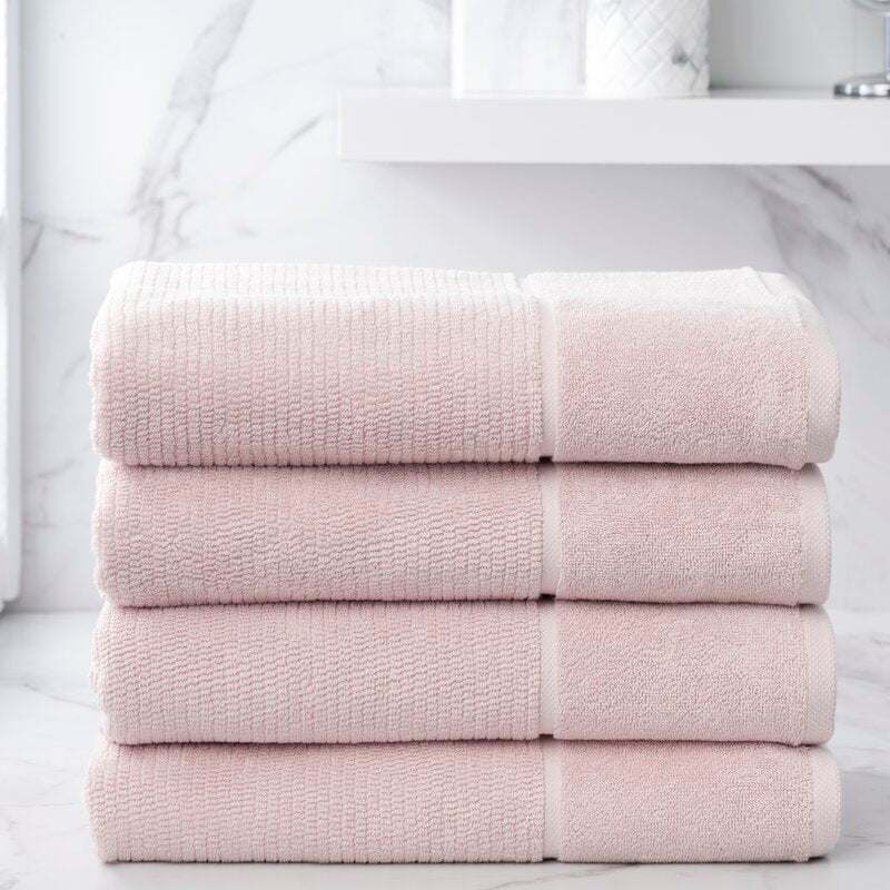 Luciana Luxury Textured 6 Piece Turkish Cotton Bath Towel Set
