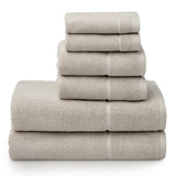 Luciana Luxury Textured 6 Piece Turkish Cotton Bath Towel Set