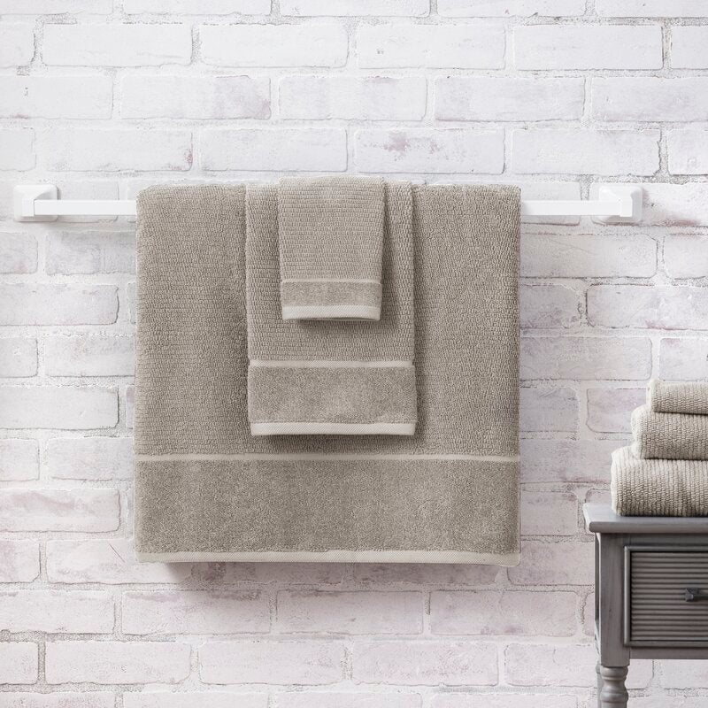 Luciana Luxury Textured 6 Piece Turkish Cotton Bath Towel Set