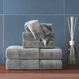 Luciana Luxury Textured 6 Piece Turkish Cotton Bath Towel Set