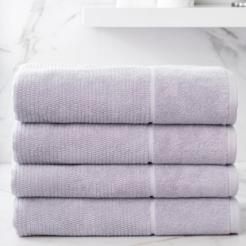 Luciana Luxury Textured 6 Piece Turkish Cotton Bath Towel Set