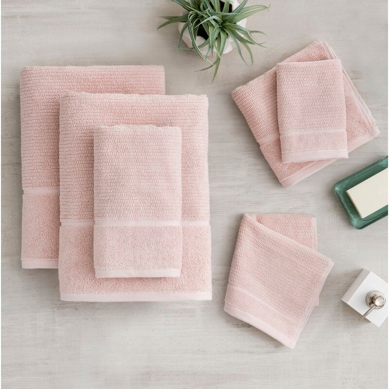Luciana Luxury Textured 6 Piece Turkish Cotton Bath Towel Set