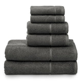 Luciana Luxury Textured 6 Piece Turkish Cotton Bath Towel Set