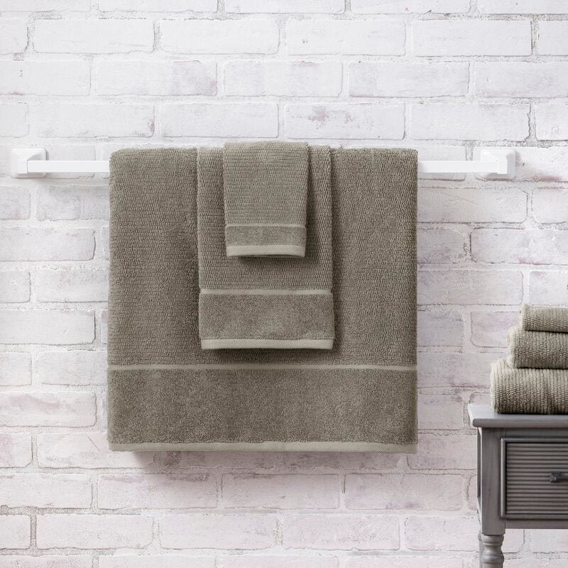 Luciana Luxury Textured 6 Piece Turkish Cotton Bath Towel Set