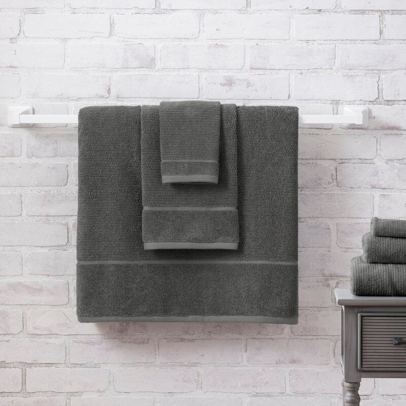 Luciana Luxury Textured 6 Piece Turkish Cotton Bath Towel Set