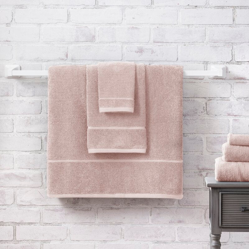 Luciana Luxury Textured 6 Piece Turkish Cotton Bath Towel Set