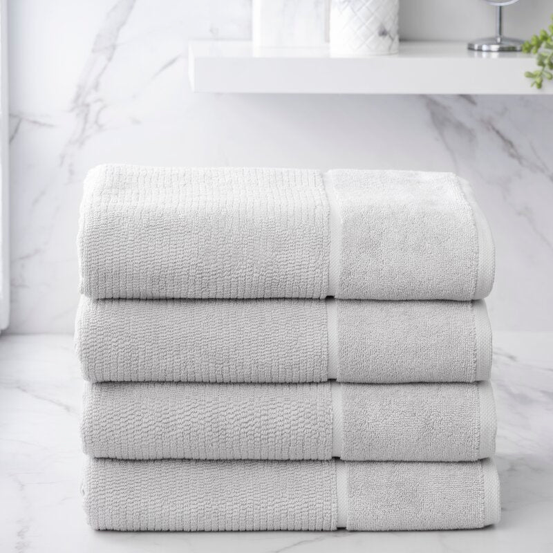 Luciana Luxury Textured 6 Piece Turkish Cotton Bath Towel Set