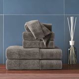 Luciana Luxury Textured 6 Piece Turkish Cotton Bath Towel Set