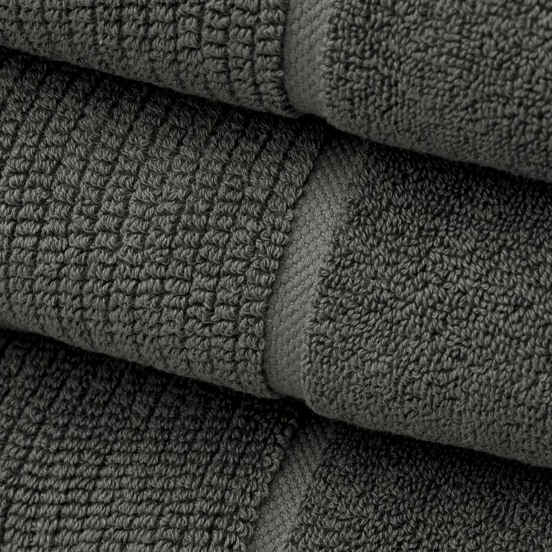 Luciana Luxury Textured 6 Piece Turkish Cotton Bath Towel Set