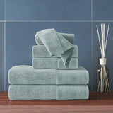 Luciana Luxury Textured 6 Piece Turkish Cotton Bath Towel Set