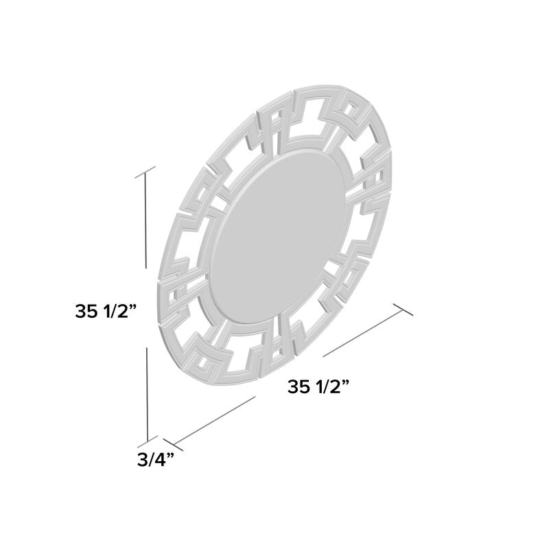 Andmo Round Beveled Novelty Accent Mirror