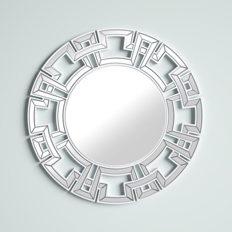 Andmo Round Beveled Novelty Accent Mirror