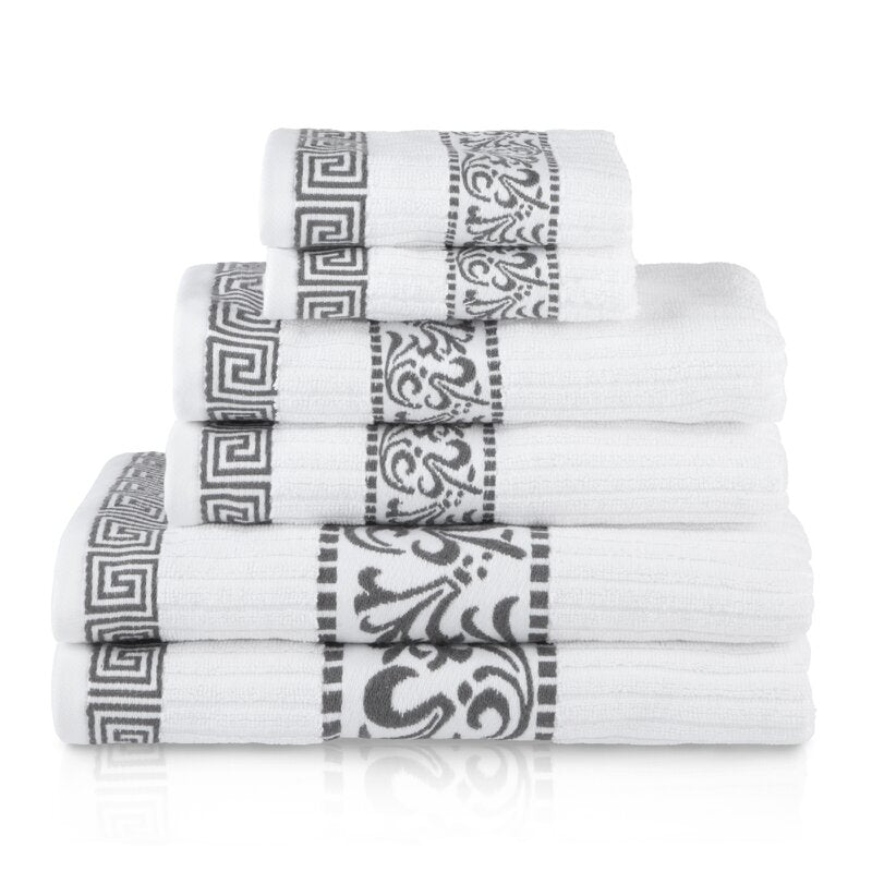 Rankin 6 Piece Classic 100% Cotton Multi-Size Towel Set