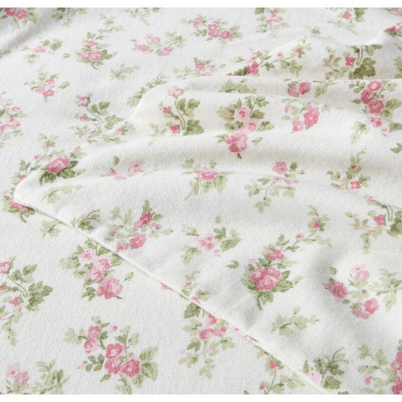 Vostan Floral 100% Cotton Plain Sheet Set