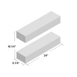 Guiki 2 Piece Alder Solid Wood Walnut Shelf Floating Set (Set of 2)