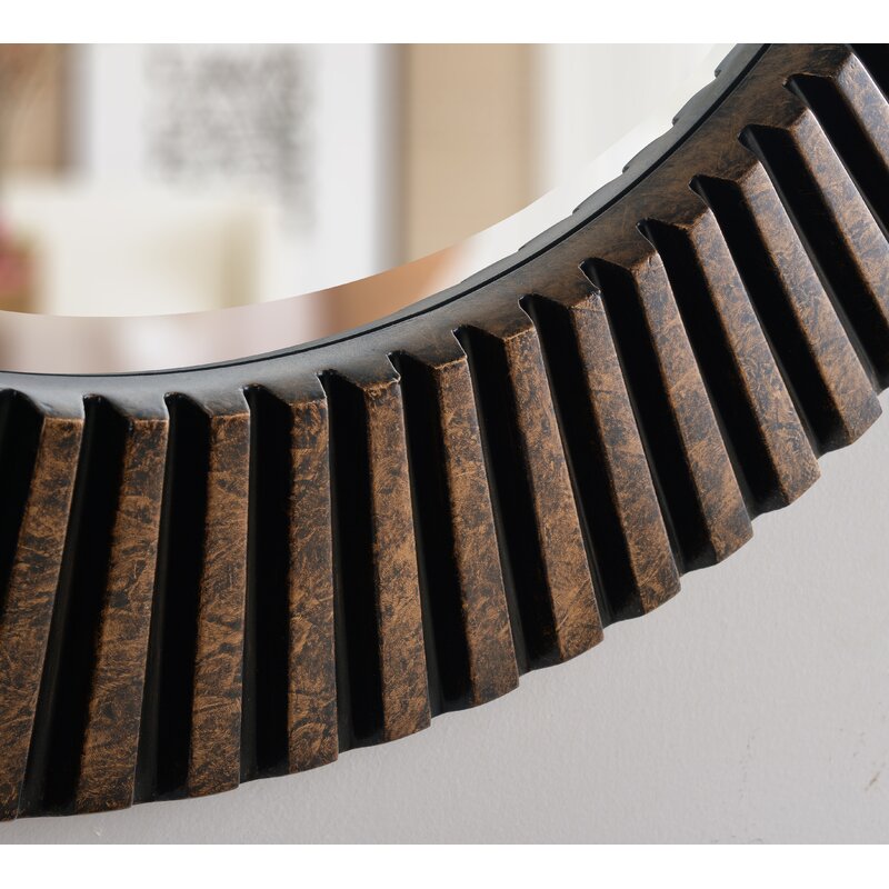 Cozstan Eclectic Round Novelty Beveled Accent Mirror