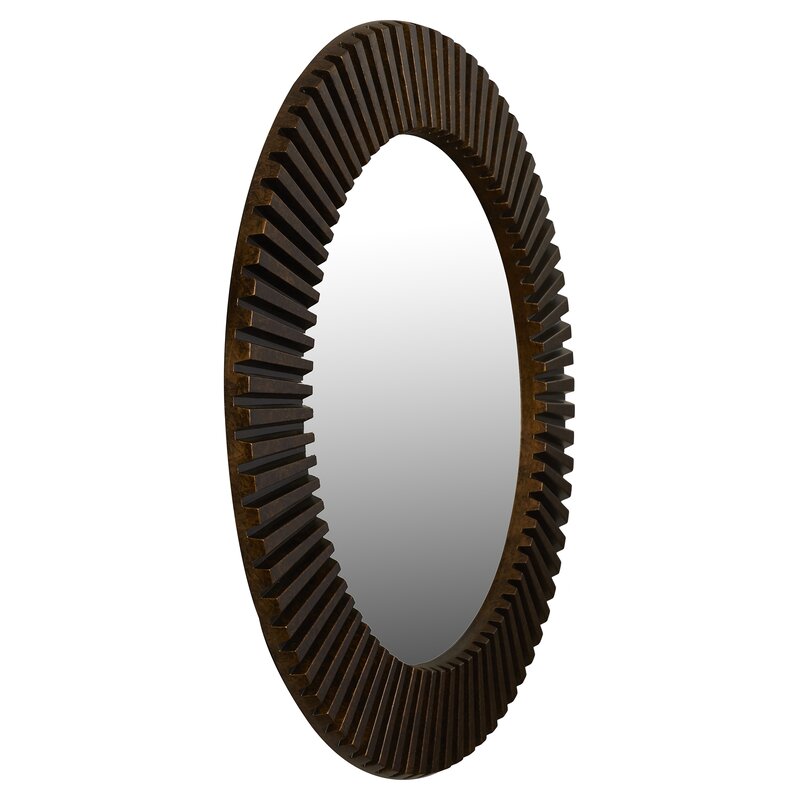 Cozstan Eclectic Round Novelty Beveled Accent Mirror
