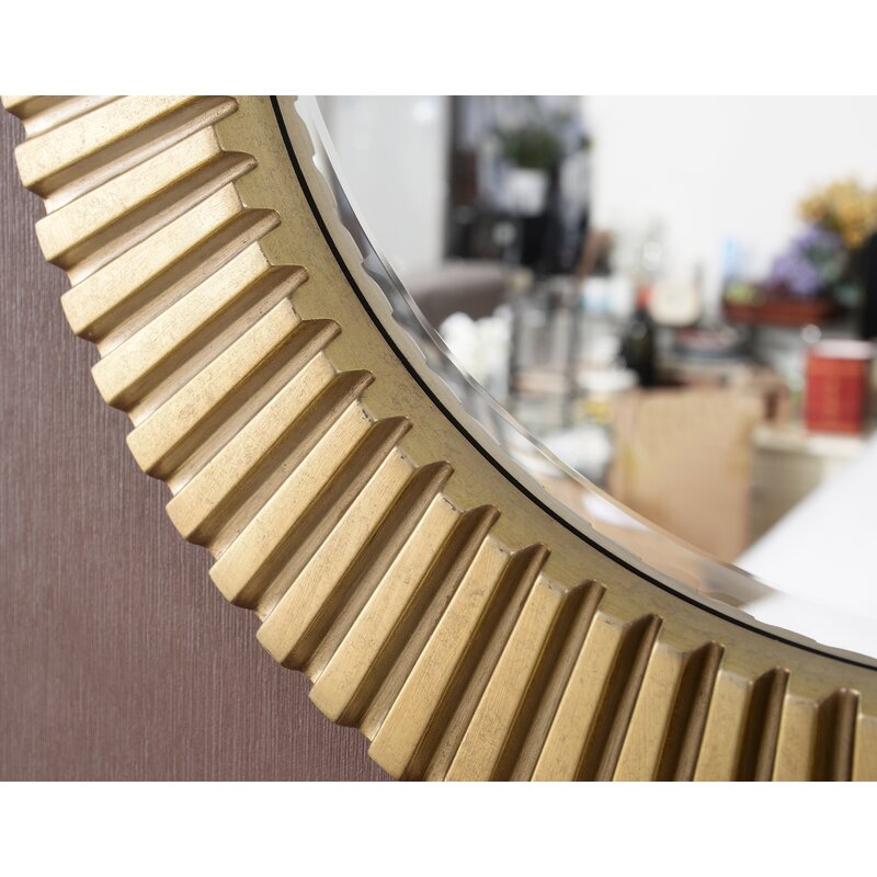 Cozstan Eclectic Round Novelty Beveled Accent Mirror