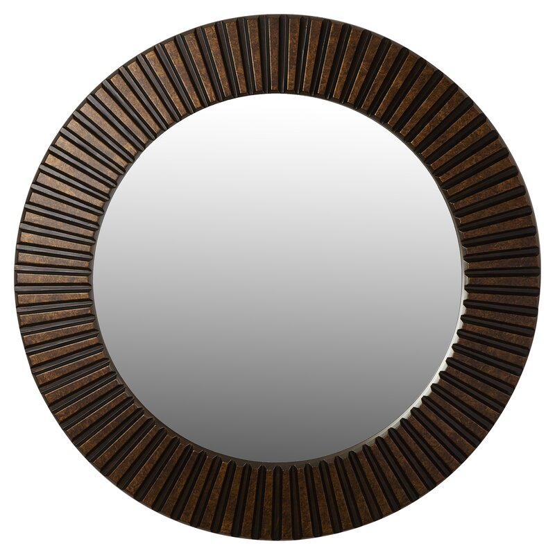 Cozstan Eclectic Round Novelty Beveled Accent Mirror