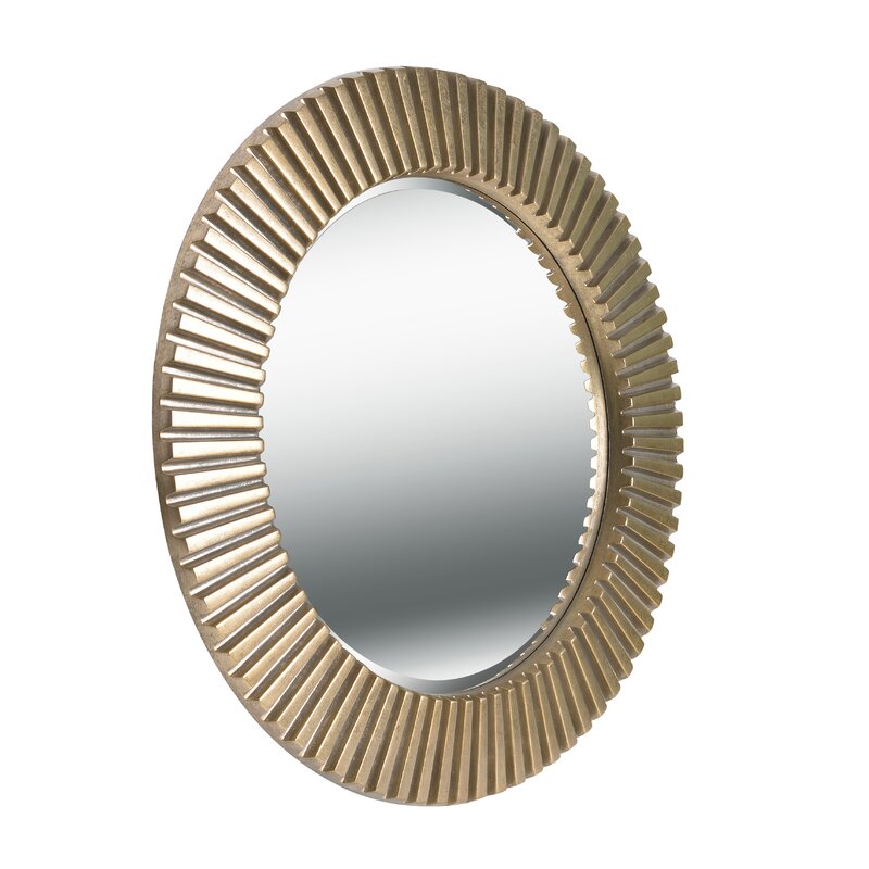 Cozstan Eclectic Round Novelty Beveled Accent Mirror