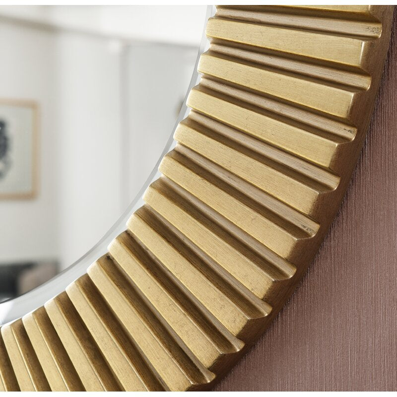 Cozstan Eclectic Round Novelty Beveled Accent Mirror