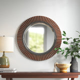 Cozstan Eclectic Round Novelty Beveled Accent Mirror