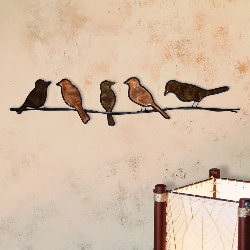 Bikia Birds On Wire Metal Novelty Wall Decor