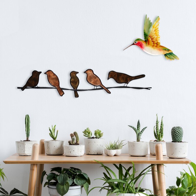 Bikia Birds On Wire Metal Novelty Wall Decor