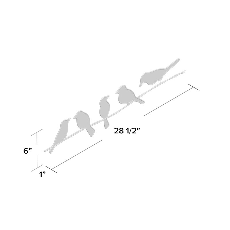 Bikia Birds On Wire Metal Novelty Wall Decor