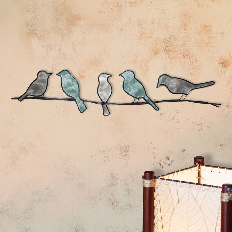Bikia Birds On Wire Metal Novelty Wall Decor