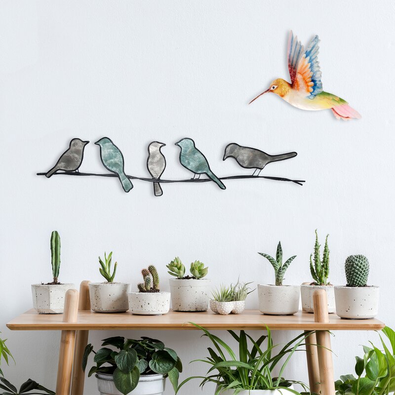 Bikia Birds On Wire Metal Novelty Wall Decor