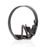 Masniaia Hand-Made Encircled Iron Reader Figurine