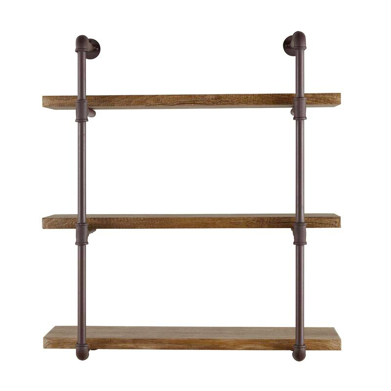 Asainti 3 Piece Rectangle Distressed Wood Tiered Shelf