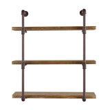 Asainti 3 Piece Rectangle Distressed Wood Tiered Shelf