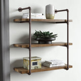 Asainti 3 Piece Rectangle Distressed Wood Tiered Shelf