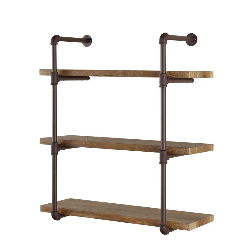 Asainti 3 Piece Rectangle Distressed Wood Tiered Shelf